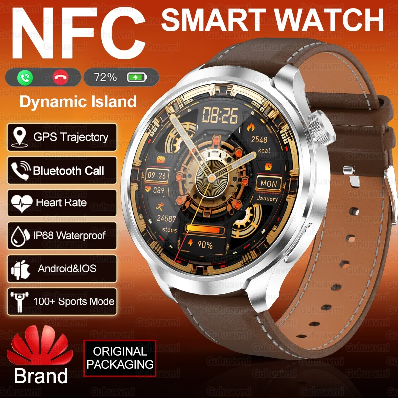 

Brand Original Smartwatch 1.85''Large Screen GPS Trajectory NFC Bluetooth Call Heart Rate IP68 Waterproof Sports Smart Watch Men