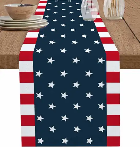 American Patriotic National Flag Table Runners Dresser Scarves Reusable Stars Stripes Kitchen Dining Table Runner Party Decor