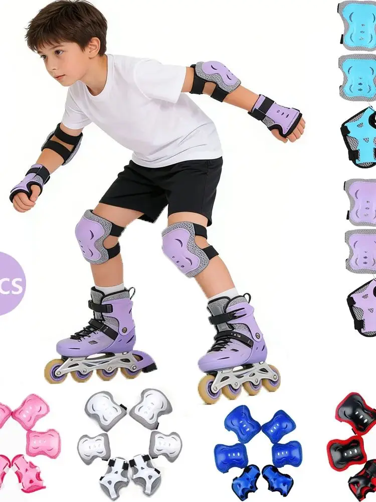 AliExpress NONE Kids Knee Pads Elbow Pads Age 3-7 Toddler Boys Girls, 6 In 1 Protective Gear Safety Set with Wrist Guard for Skating Cycling Ne