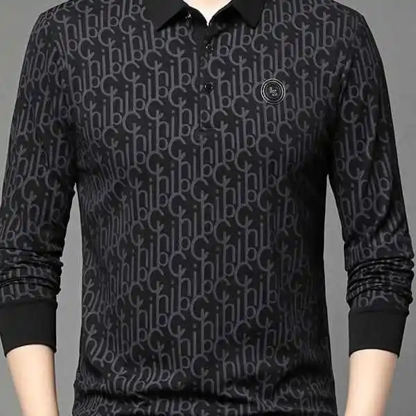 

Men's Long Sve Printed irt Stand Fit Sun Protection Cotton Ice Sensation Commute Sle Regular Length Zipper Clo...