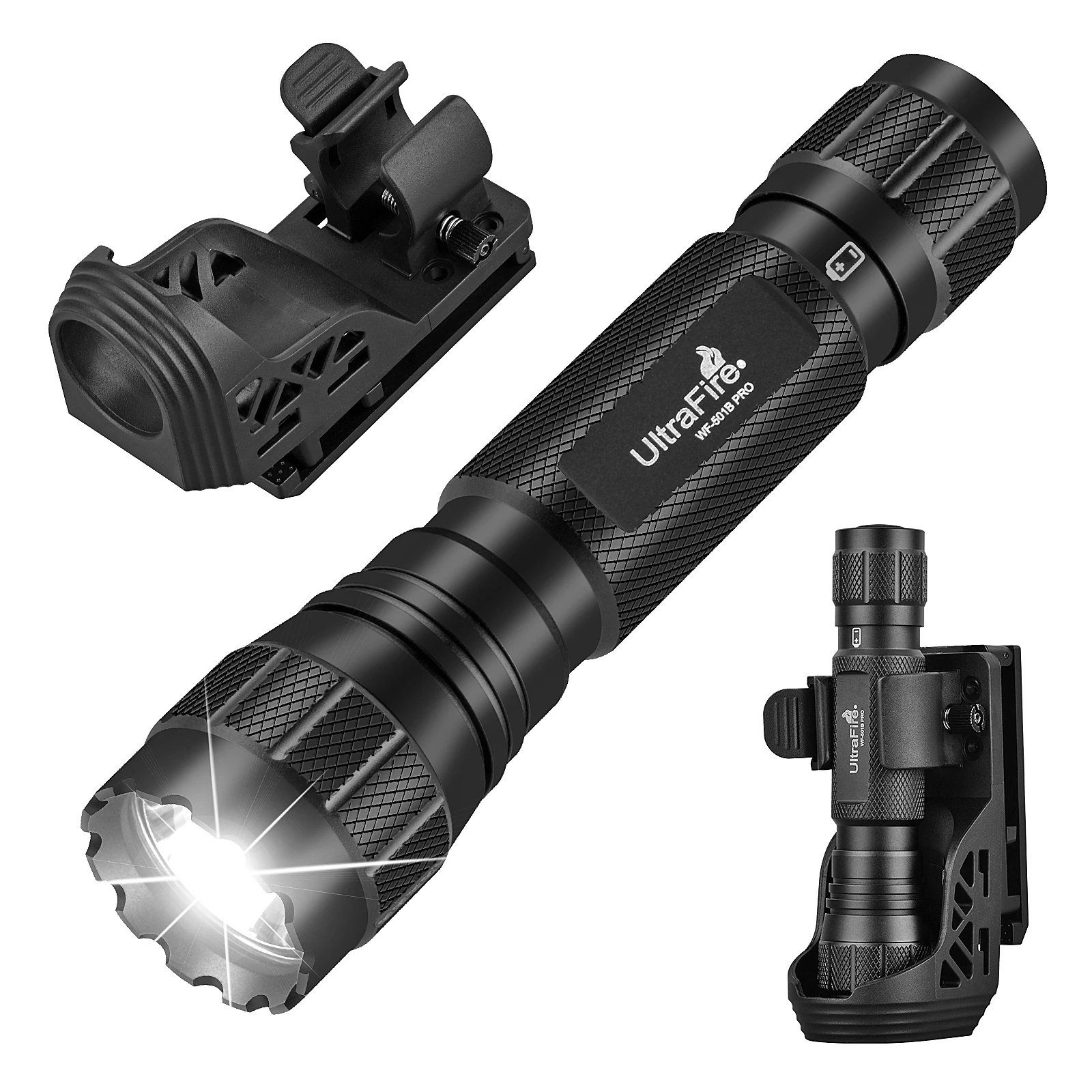 

UltraFire WF-501B Pro Military Tactical Flashlight Army Police Portable Rechargeable Led Torch Light 1200LM Outdoor Hunting Lamp