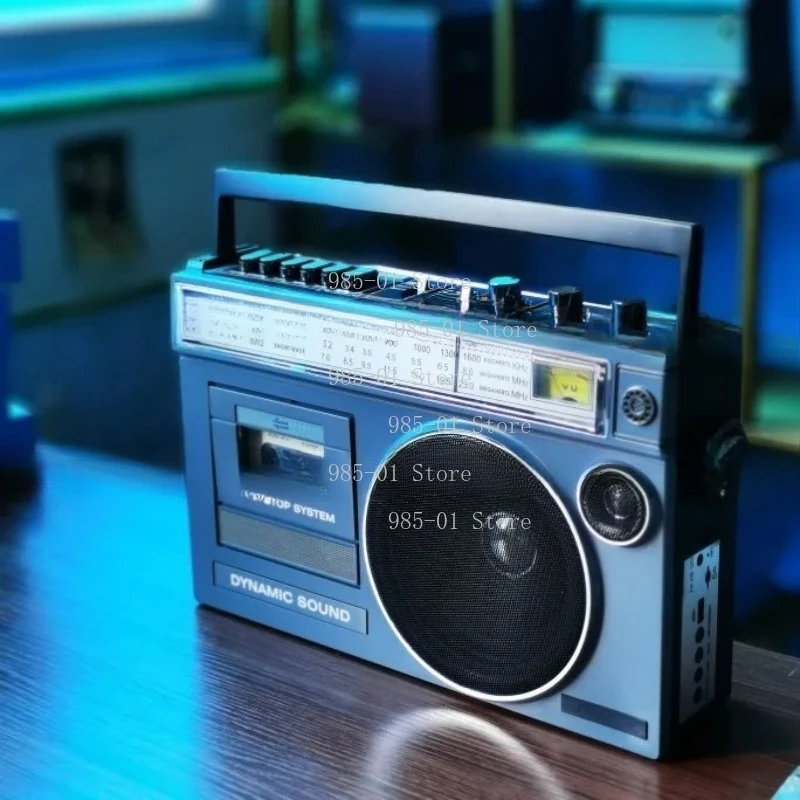 Rechargeable Retro Cassette Player, AM/FM/SW Radio Bluetooth Speaker with Card Playback Function