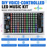 Kits électroniques de musique LED, contrôle du son, affichage de la fréquence Audio, projet de soudage PCB, pratique du soudage, Kit électronique de bricolage, bricolage 1