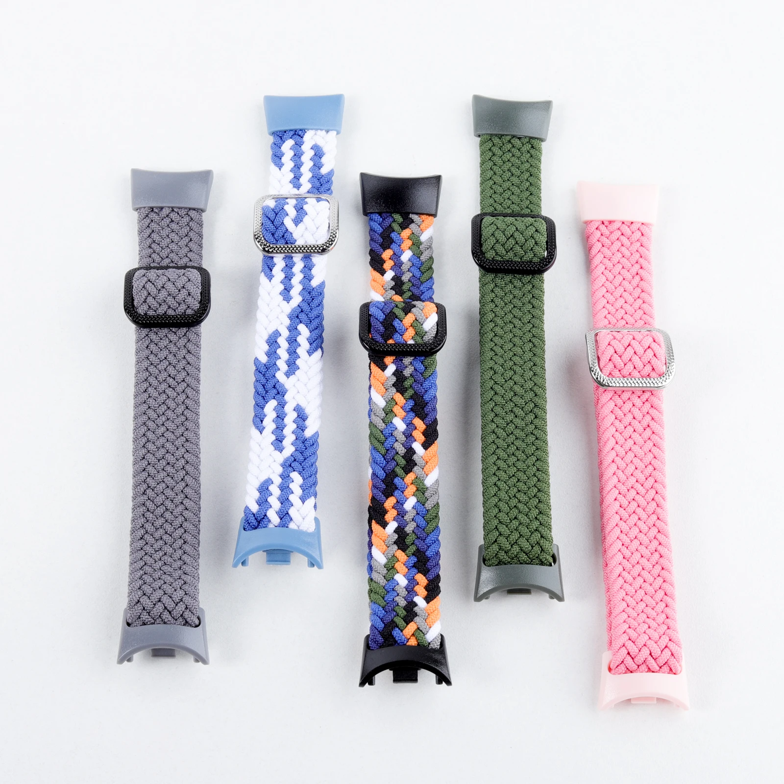 Armbänder für Mi Band 10 9 8 Smartwatch-Zubehör Elastischer Nylon-Geflochtener Ersatzriemen Armband Correa für Xiaomi Miband 10 NFC