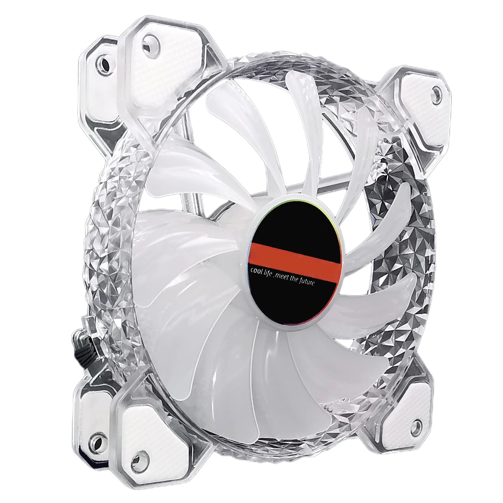 

RGB Heat Sink Computer Case Fans LED Dustproof Cooler Fan Grills Luminous Desktop Cooling System Plastic Low Noise Decorative