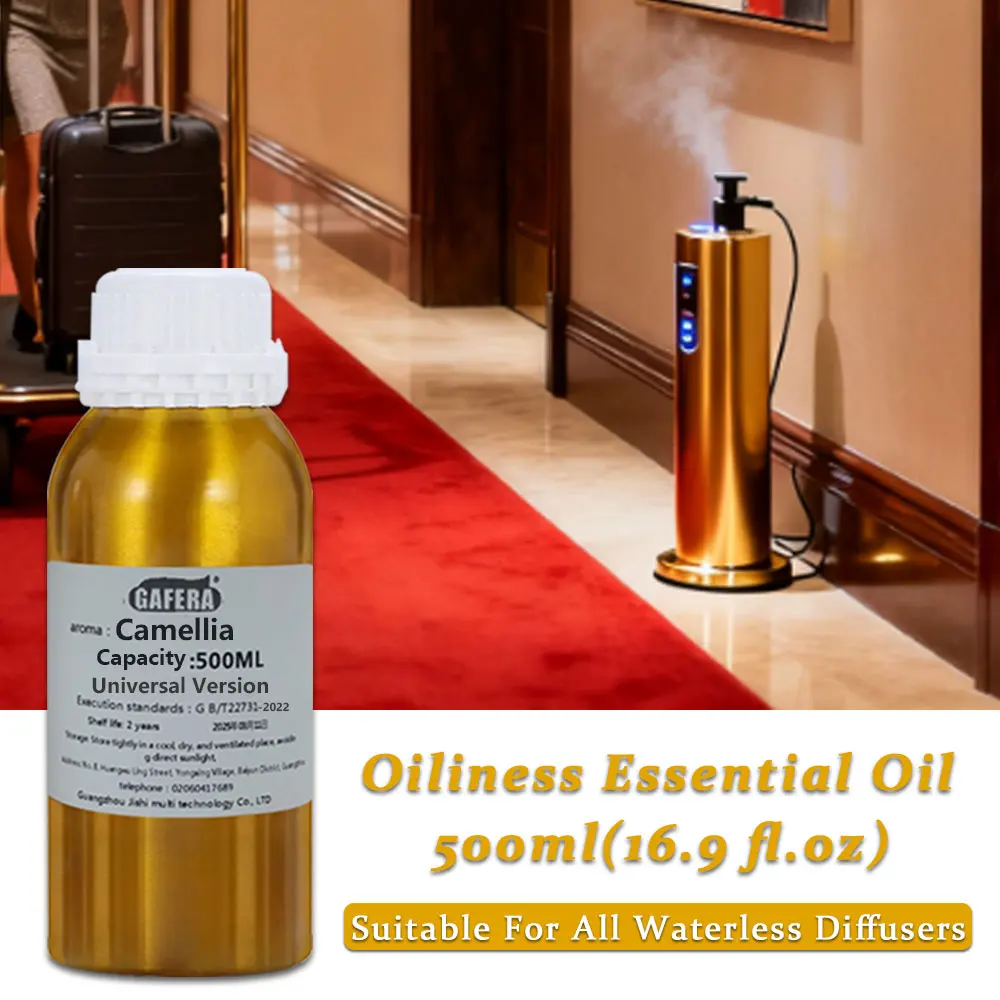 

GAFERA 500ml(16.9 oz) Camellia Essential Oil -For All Waterless Diffusers, Hotel/Club Aroma Diffuser Replenish Aromatherapy Oils