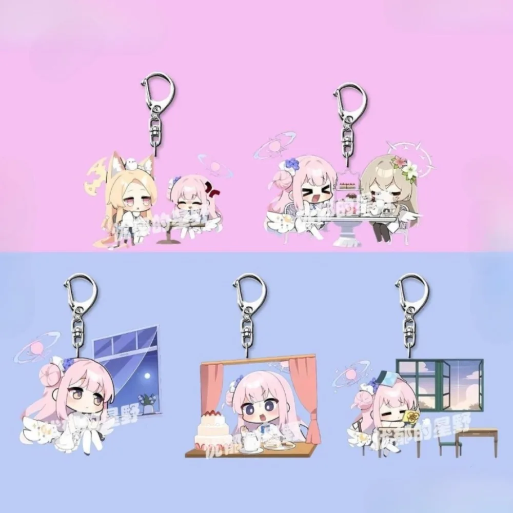 

Blue Archive Acrylic Key Chain Misono Mika Yurizono Seia Anime Peripheral Cute Originality Two-sided Interlayer Backpack Pendant