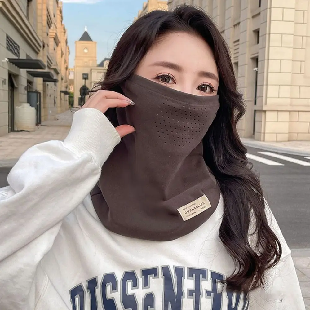 

Универсальный плюшевый шейный Гетр сохраняет тепло однотонный холодный водонепроницаемый воротник полумаска для осени и зимы