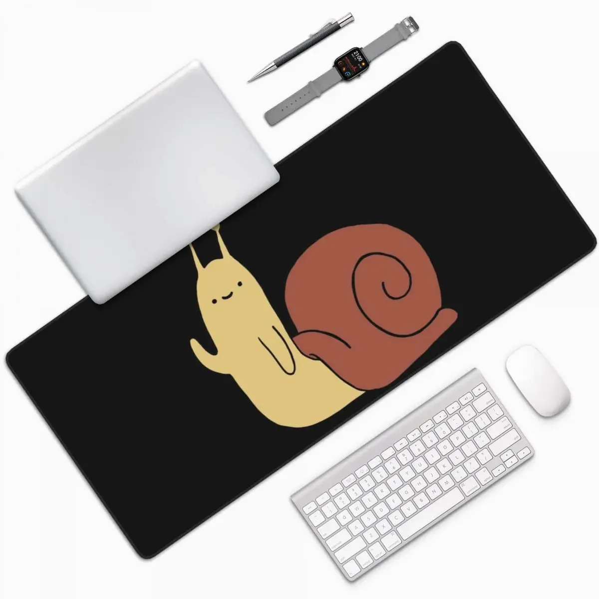 Adventure Time Snail Large Mouse Pad Computer Keyboard Mouse Mat Gamer PC Laptop Desk Mat Office Accessories Table Mats