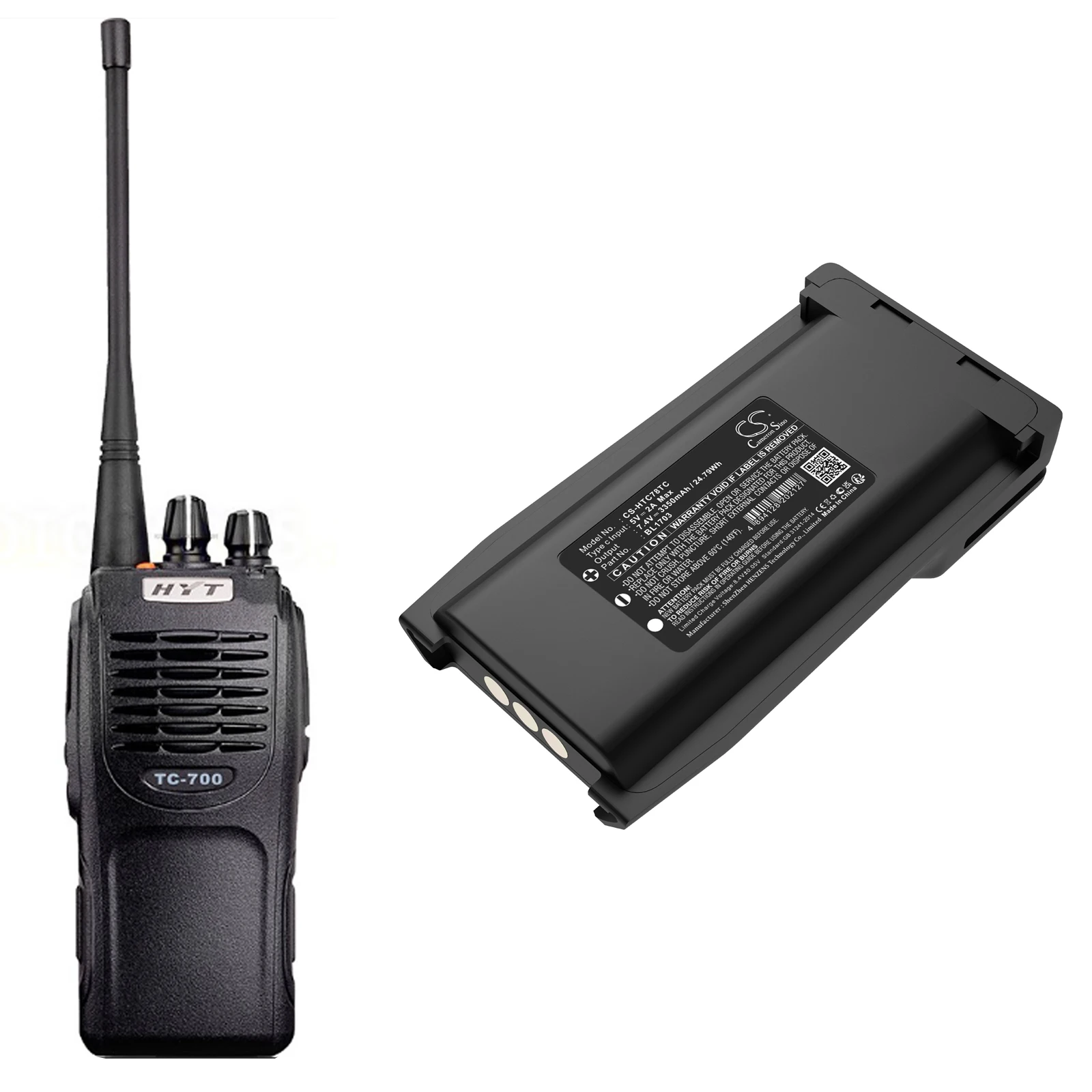 

Аккумулятор CS для двусторонней радиосвязи BL-2608 BL-2102Li BL1703Li BH1801 для HYT TC-700U TC-780M Hytera TC 800M TC-780U Relm RPU7500
