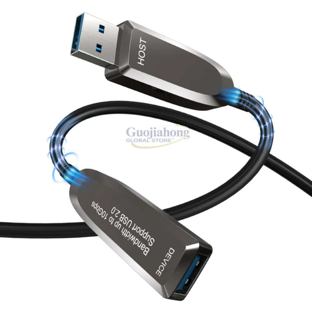 

Cross-border USB3.1 interface fiber optic cable mobile hard disk high-speed transmission data extension cable handle high defini
