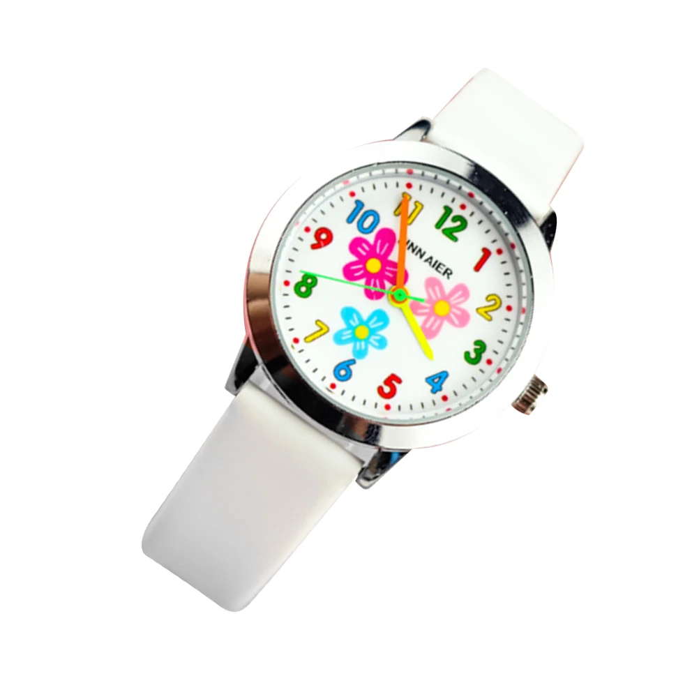 

Cartoon Digital Watch for Kids Boys Girls Birthday Gifts Soft Comfortable Strap Quartz Movement Students Watches Flower Pattern
