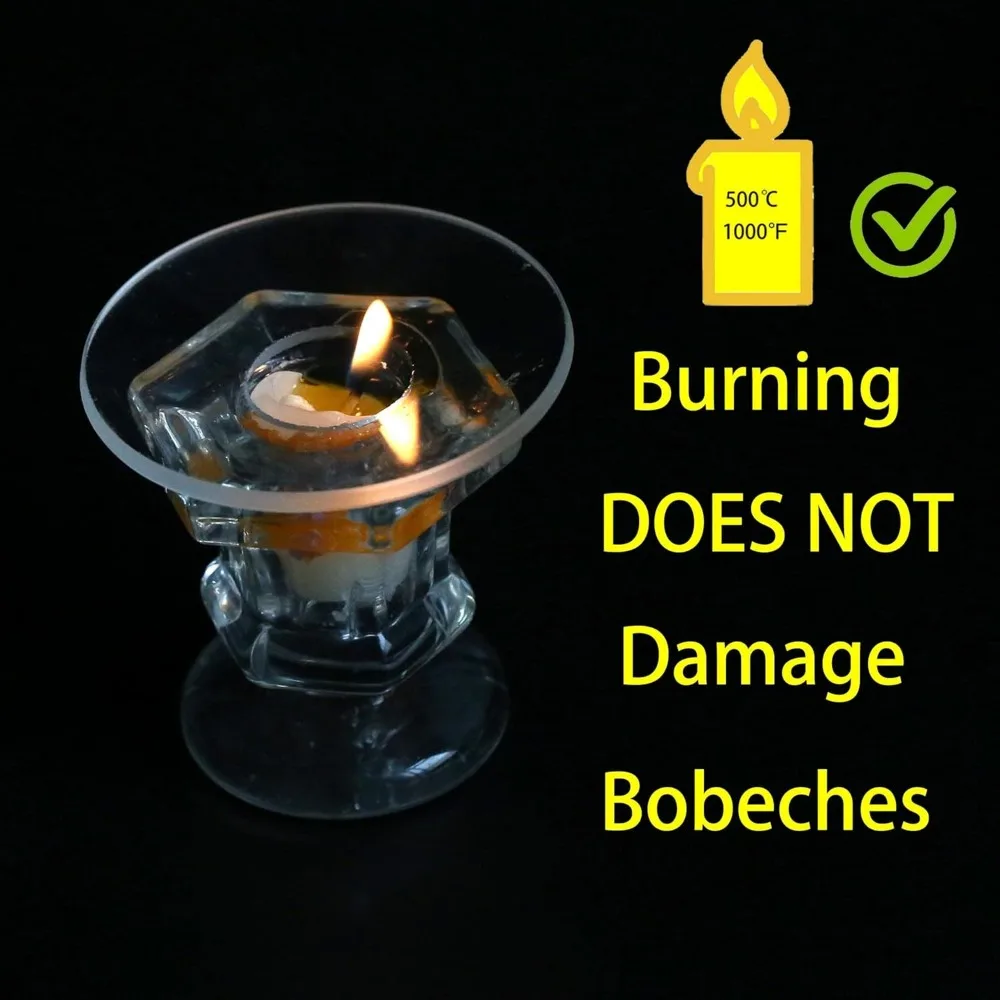 Lifooheart 10 عبوات من الزجاج المقسى مع شمعة لوفاه للتنظيف بالتنقيط، شمعة، سدادة شمع، حلقة شمع... #5