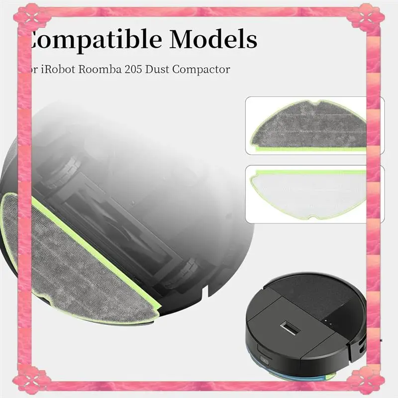 24-Hour Delivery Replacement Mop Pads(10PCS) For Irobot Roomba 205 Dust Compactor Vacuum Attachments Washable Reusable Microfibe