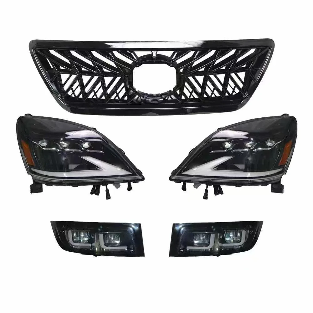 Car Grill headlight fog set for For gx470 2003-2009 modified Front Bumper Turn signal Body kit