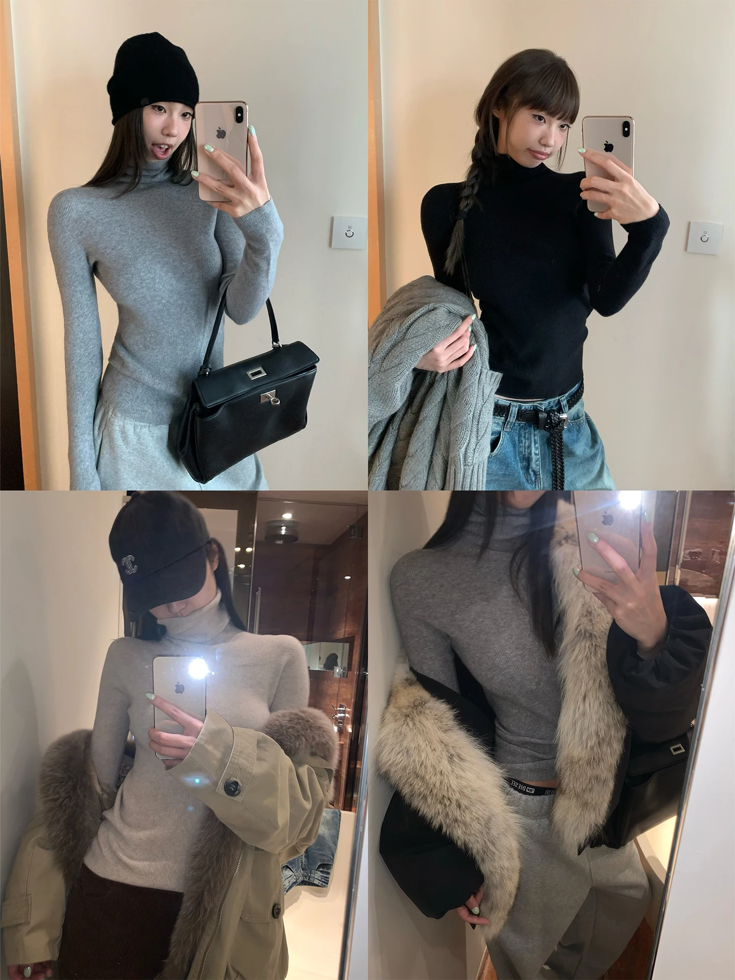 

Bla Knitted Sweater Women's Slim Fit Inner Wear Design Sensation IceFront Autumn Winter Season High Collar Long Sv...