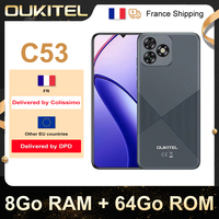 OUKITEL C53 unlocked mobile Phone 2024-Android Smartphone 14, 8go RAM + 64Go ROM/TF 1To, phone screen, 43 Battery