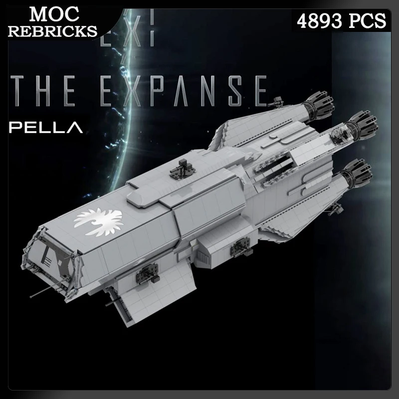 มอซี- 119575   Space War Series Expanse Pella Mcrn Light Cruiser Building Block ปริศนาประกอบการศึกษา DIY ของเล่นเด็กอิฐ