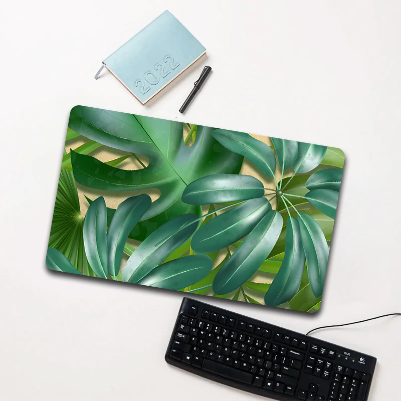 

Tropical Leaf Mouse Pad Large Non-slip Waterproof Desk Mat for Laptop Office Decor