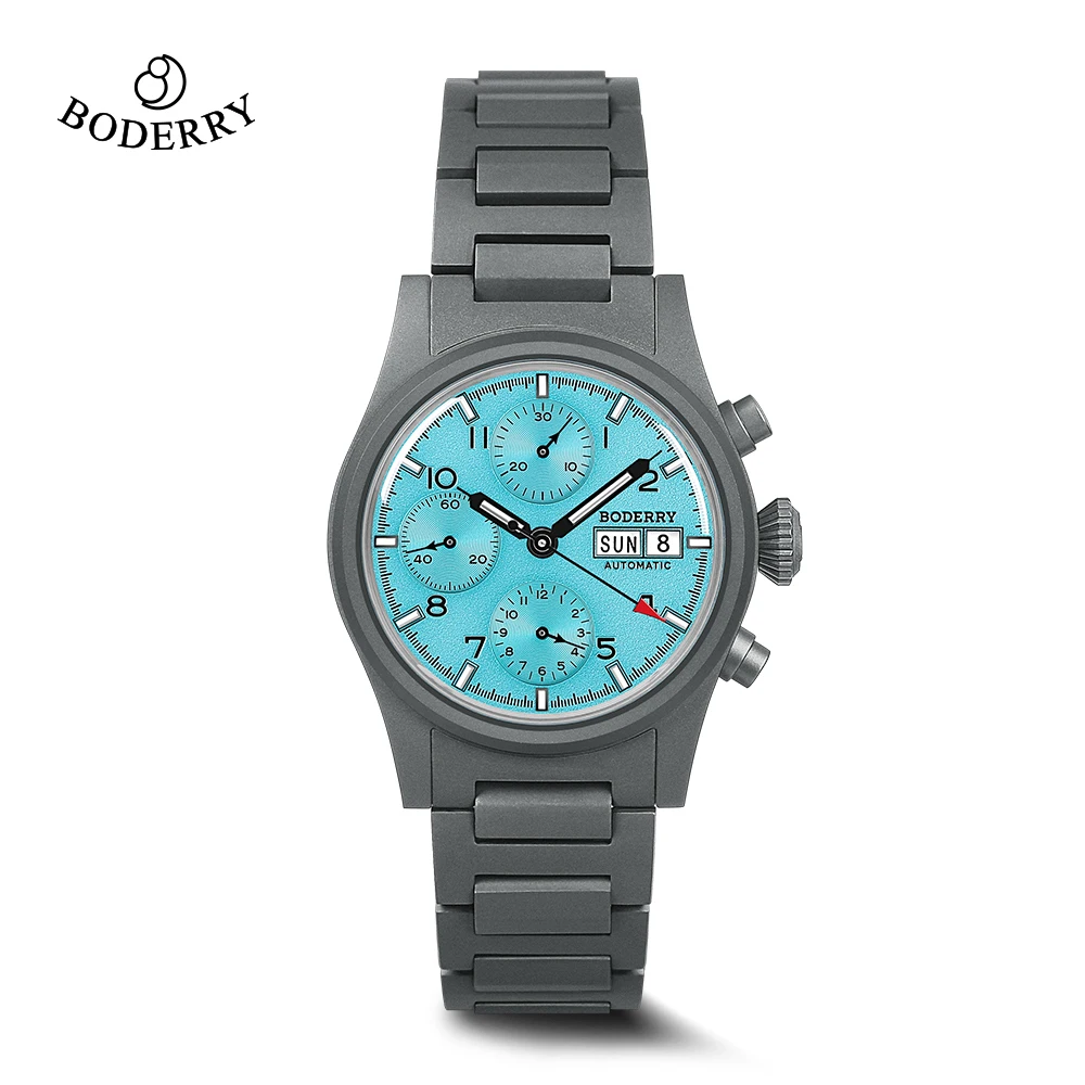 

Наручные часы Boderry Field Watch LANDMASTER Titanium Automatic Chronograph, водонепроницаемые до 100 м, для мужчин, для активного отдыха и дайвинга