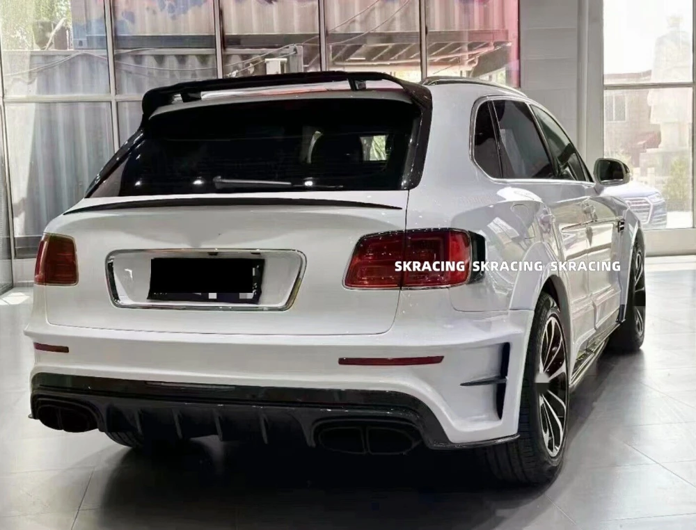 Amortecedor dianteiro e traseiro para Bentley Bentayga, saia lateral, spoiler, kit de corpo de asa, 2017-2020