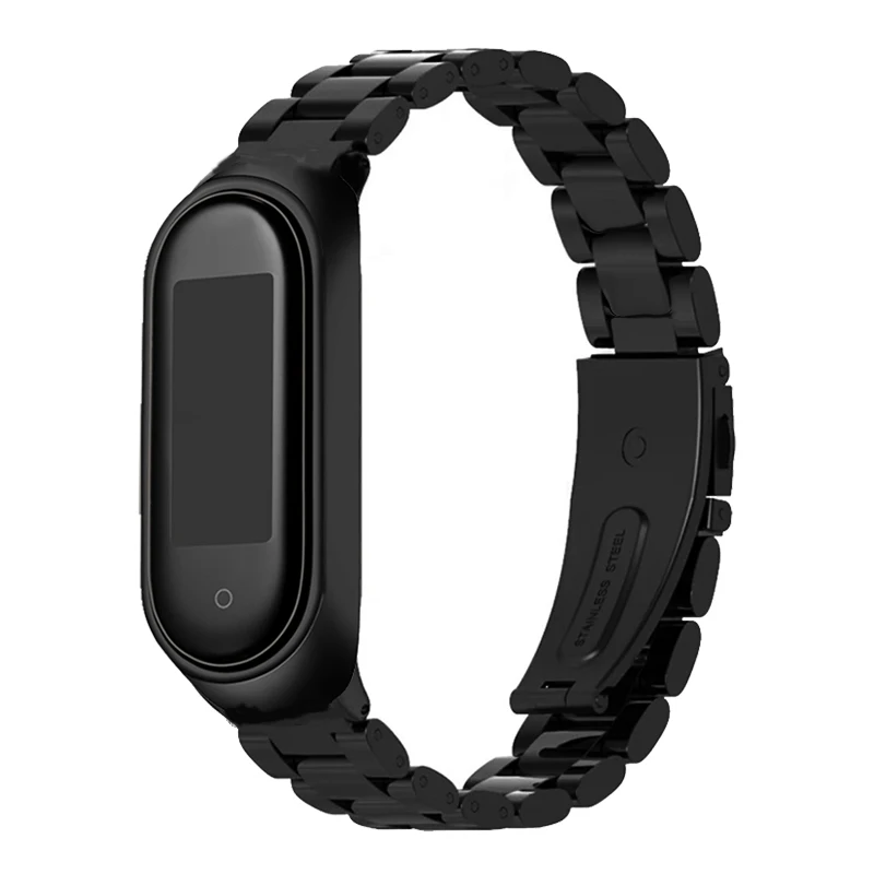 金属鋼ストラップxiaomi miバンド6 5 4 3ネジなしステンレス鋼リストバンド用miband 6 5 3 4交換ブレスレット