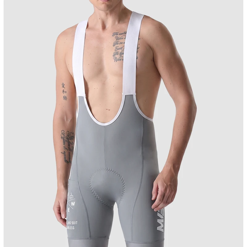 MKEW 2026 Herren-Latzhose Race Fit Schnelltrocknend und Atmungsaktives Gewebe mit Hochdichter Polsterung für Lange Fahrten – Detail 9