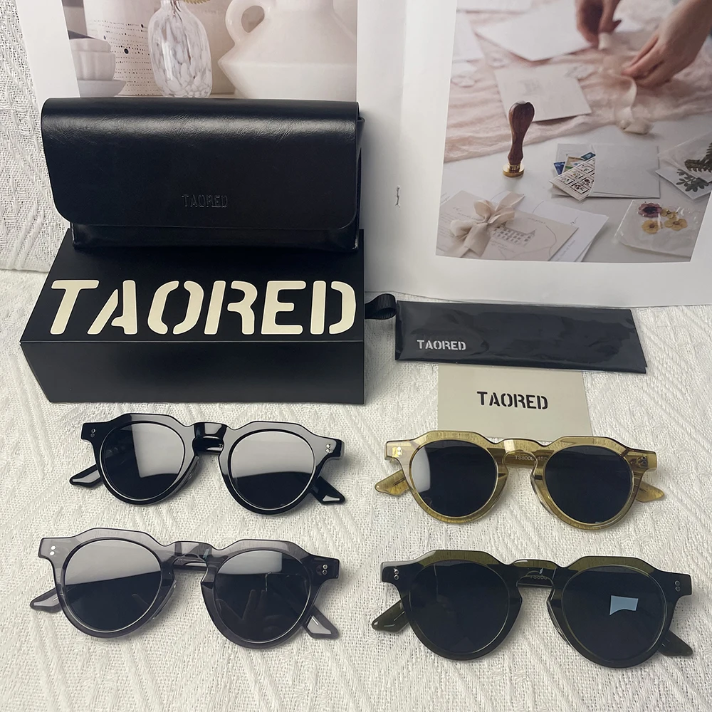 

2025 New Trendy Fashion Women's Sunglasses with Case Handmade Acetate Eyewear Vintage Square Frame Polarized UV400 Sunglasses