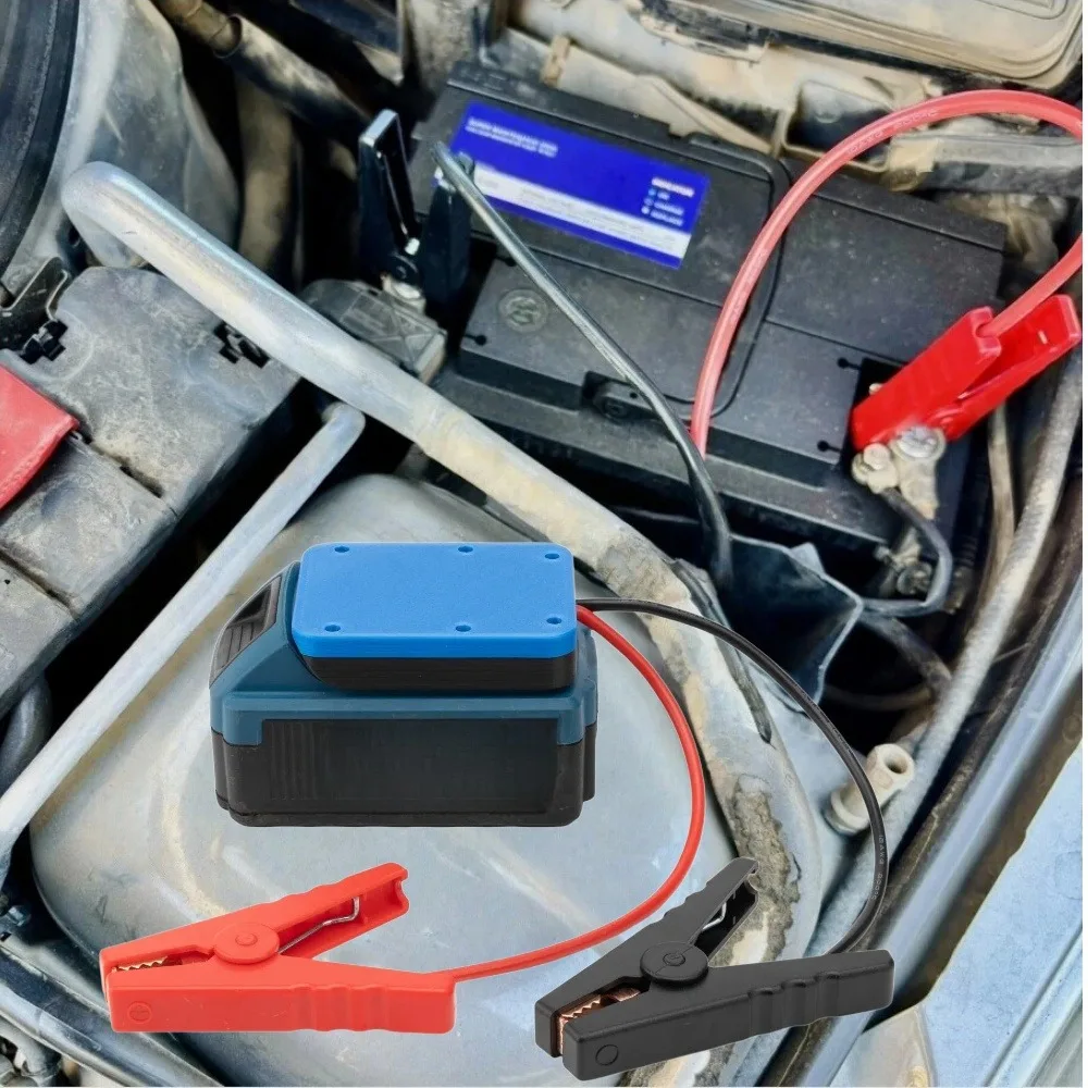 Portable Jump Starter Cables Adapter for HERCULES 20V Battery with Jumper Clips for Car Jump Starting(No Battery)