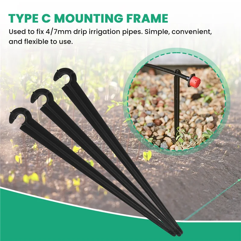 

Fresh 50Pcs C-Shaped Garden 4 / 7Mm Drip Irrigation Pipe Bracket Bracket Fixed Rod Drip Irrigation Irrigation Fittings
