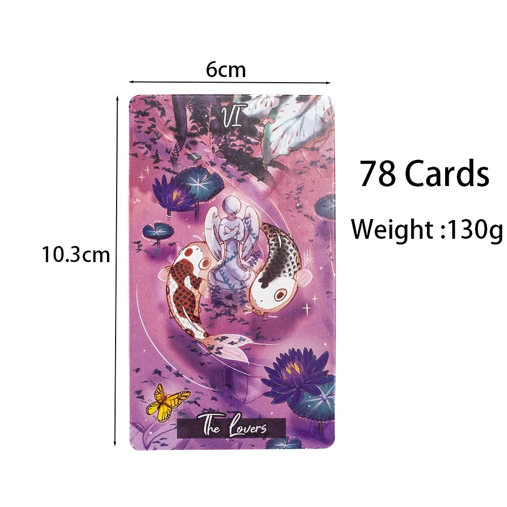 Nishikigoi Tarot 78pcs 10.3*6cm English Version Divination Board Games  Kit Party Astrology Cards Oracle