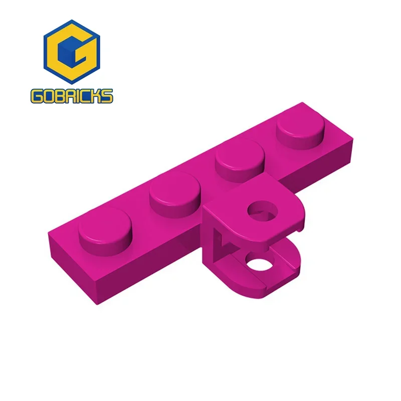 Gobricks 1 Pcs MOC 1 x 4 with Coupling Link Double Bricks Compatible With 98263 49422 Model Building Blocks Parts Assembles Toys