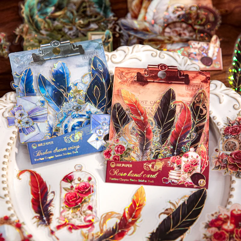 

Голографические наклейки с перьями, 15 листов, водонепроницаемые, для домашних животных, сделай сам, скрапбукинг, журнал, чехол для ноутбука, украшение для телефона для девочек, подростков, взрослых