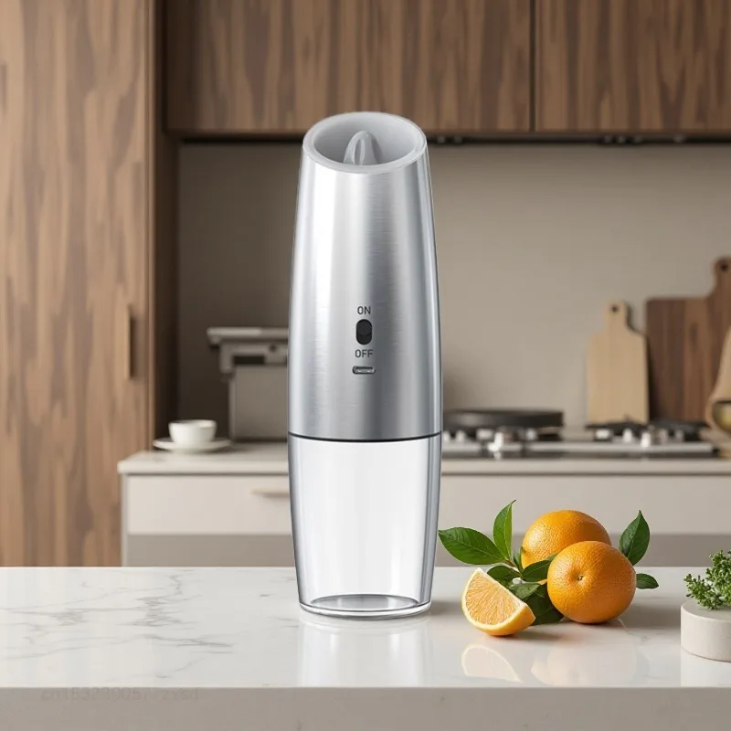 Electric Pepper Grinder With LED Light Rechargeable Gravity Sensing Black Pepper Grinding Bottle Kitchen Spice Grinder