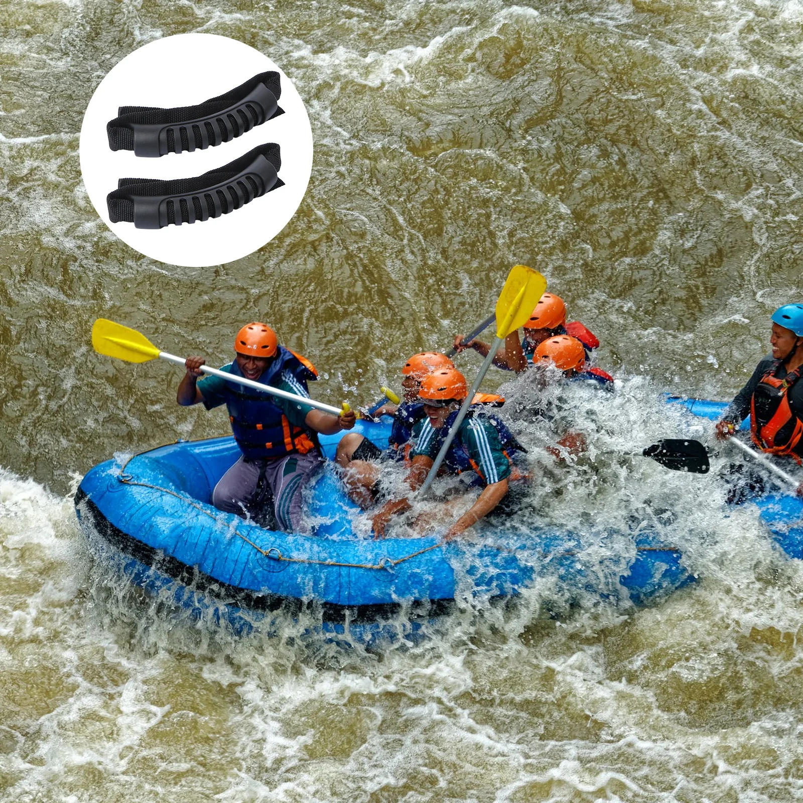 

2Pcs Kayak Handles Set Heavy Duty Plastic Handle for Canoe Boat Accessories Side Mount Extra Handle Paddle Storage Convenient