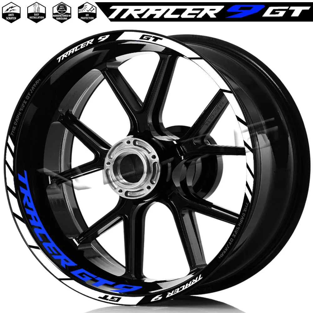 ملصق عجلة دراجة نارية مقاوم للماء ، شريط شريط عاكس ، محور حافة شارات ، ملحقات التتبع 900GT Tracer9GT