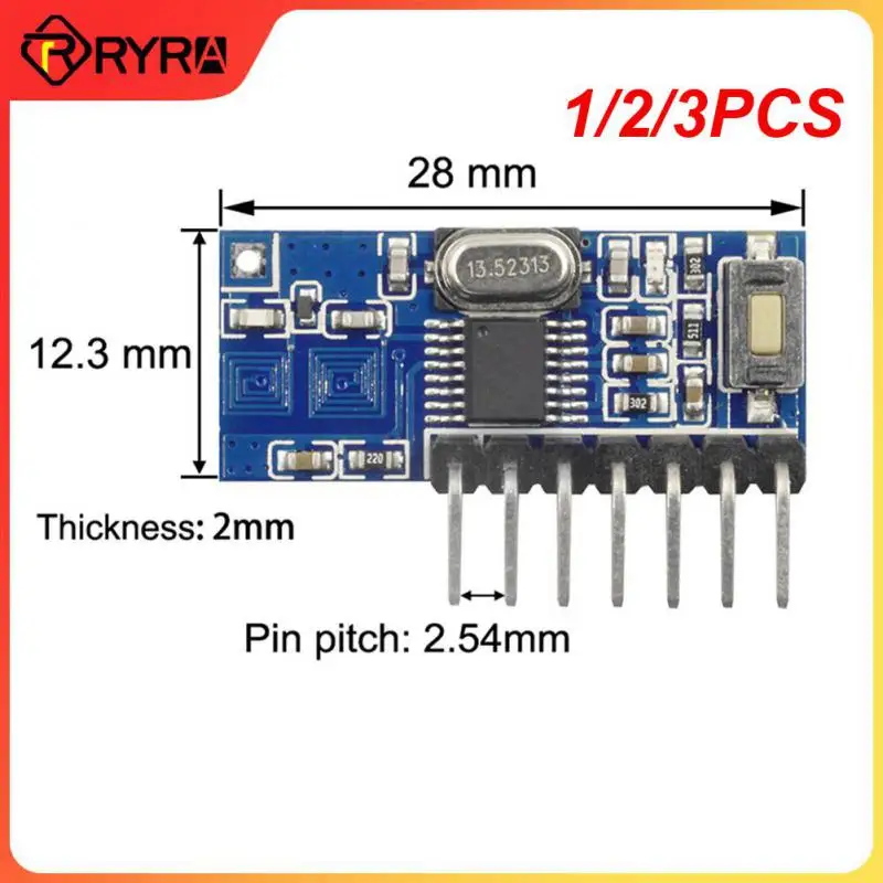 1/2/3PCS 433 Mhz RF Relay Receiver Module Wireless 4 CH Output With Learning Button and 433Mhz RF Remote Controls Transmitter