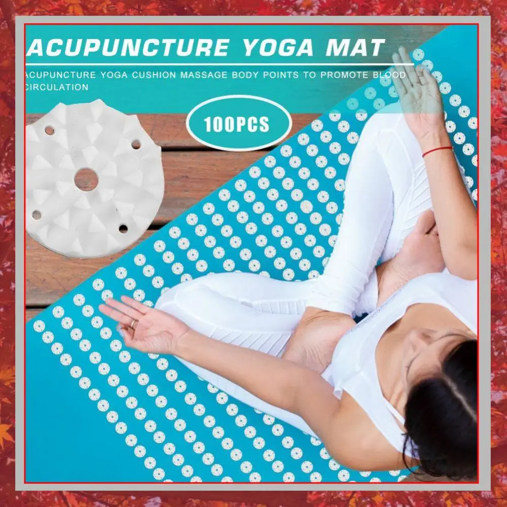 100-200 Pcs Plastic Lotus Needle Point Press Yoga Mat Tip Exercise Pilates Mat Needle Lotus Point Press Yoga Mat Attachment Tip