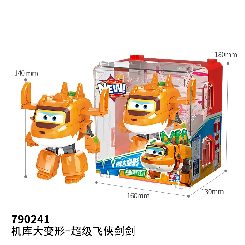 Auldey Original Super Wings juguete transformador Robot Jett Dizzy Trico figura de acción regalo de vacaciones adornos de modelos coleccionables