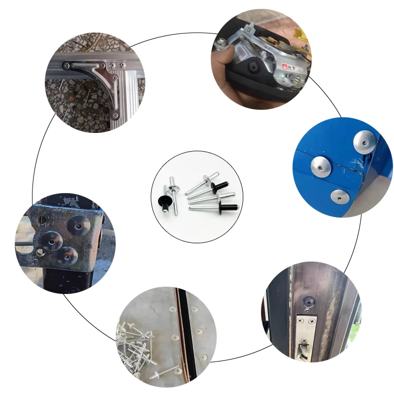 20-40pcs Aluminum Large Flange Pop Open Hollow Blind Rivets Large Cap Leaf Bolt Dropper Self-plugging Rivet Decoration Pull Nail