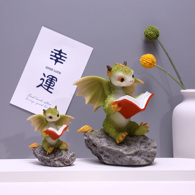 Cute Magic Dragon Action Figure Toy, Dinosaurs, Animal Figurine, Doll Model, Fairy Garden, Desktop, Home Decoration, Kid, Adult