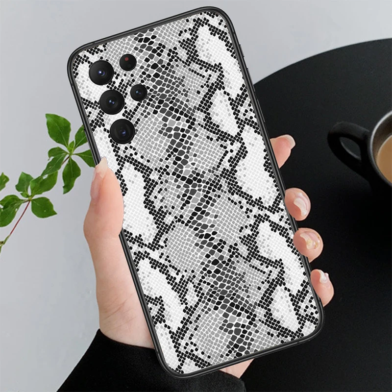 بيثون جلد الثعبان قضية الهاتف لسامسونج S25 S24 S23 S22 S21 S20 الترا S20 S22 S21 S23 S20 FE S24 زائد #5