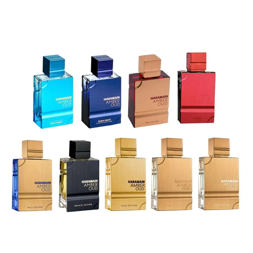 60 ml Arab Dubai Middle East Parfüm Unisex Eau de Toilette Ruby Gold Blue Edition Lasting Charming Haramain Amber Oud Körperspray_voghion.com