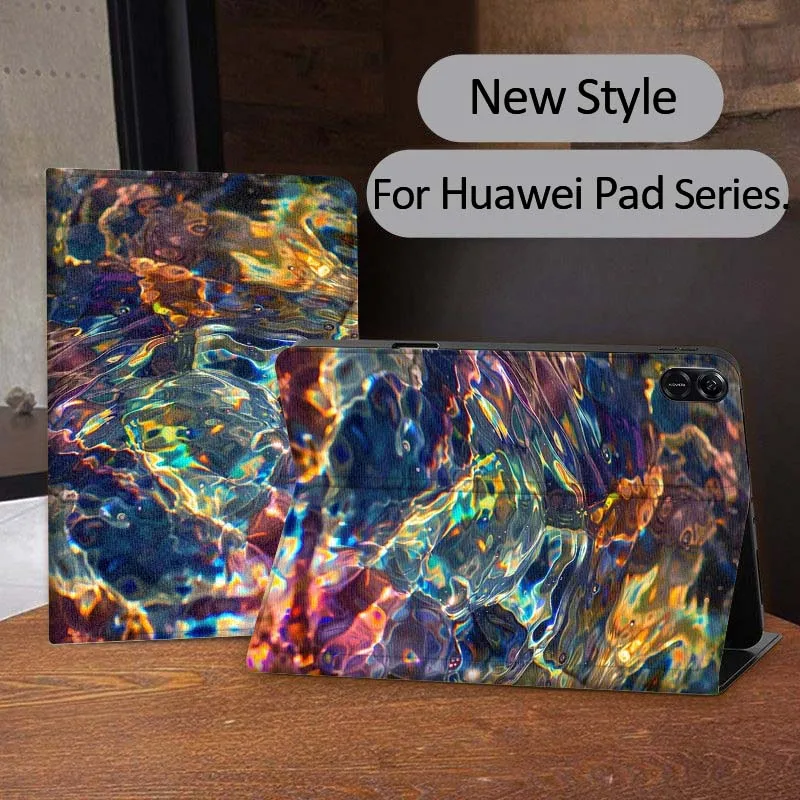 Wavy color mosaic For Huawei MediaPad MatePad Air M6 M5 M2 T10s T5  C5e 10 11 12 X  10.8 SE Pro Cover Tablet Case