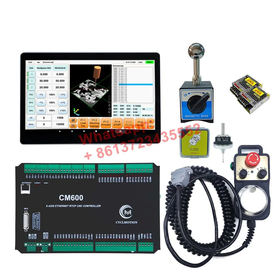 Cyclmotion CM400 SECCOPIA CM600 3/4/6 Achsen G-Code Android Offline-System 10-Zoll-Touchscreen USB Edge Finding Vertical Ball Kit