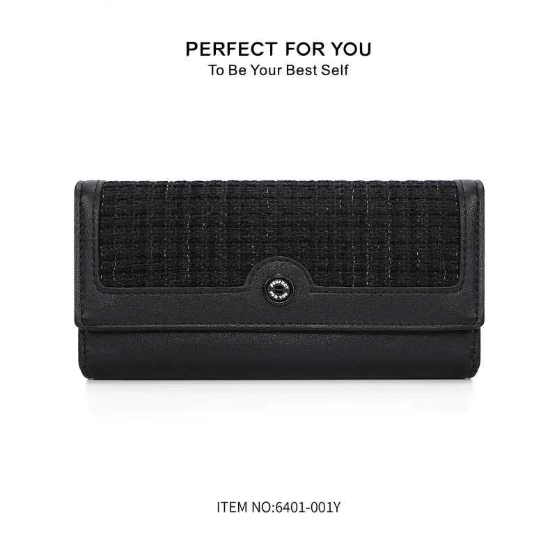 Korean style women's long wallet fashionable multi-functional large capacity billfold purse for daily use