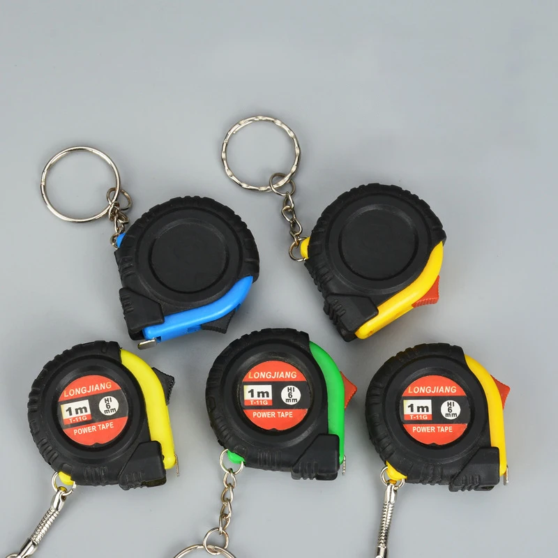 Mini Power Tape Measure Keychain Universal Pull Ruler Metric Tape Measure Retractable 1m Measuring Tape Meter Inch Tailor Tool