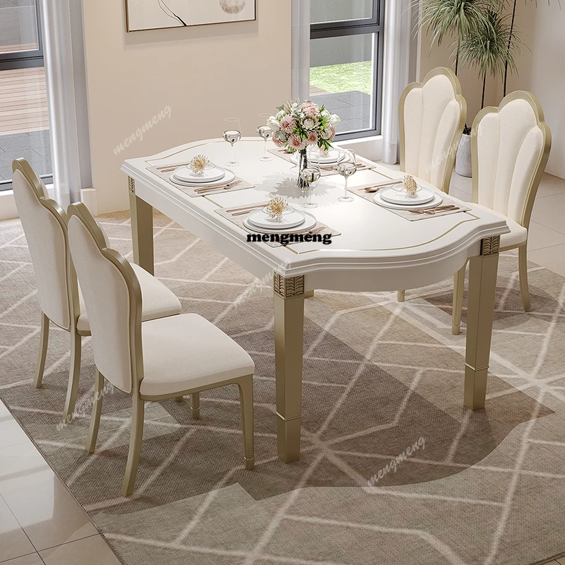 

Restaurant Party Event Dining Tables Sets Luxury Modern Living Room Dining Tables Chair Wood Mesa Salon Comedor Home Furniture