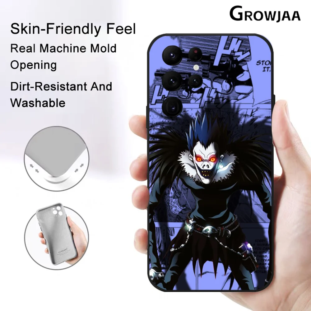 D-Death Note Anime Phone Case for Samsung Galaxy S24 Ultra S22 S23 Ultra S21 S20 5G Protective Silicone TPU Funda Anti Drop