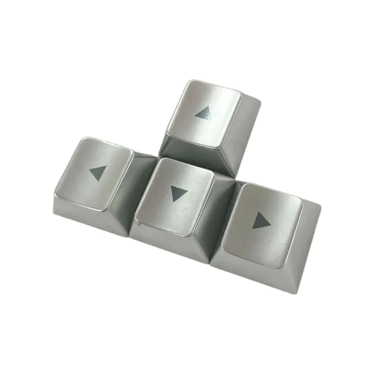 Zinc Alloy Metal Keycaps Light Etched Customization Keycap for Mechanical Keyboards WASD Directions Keycaps